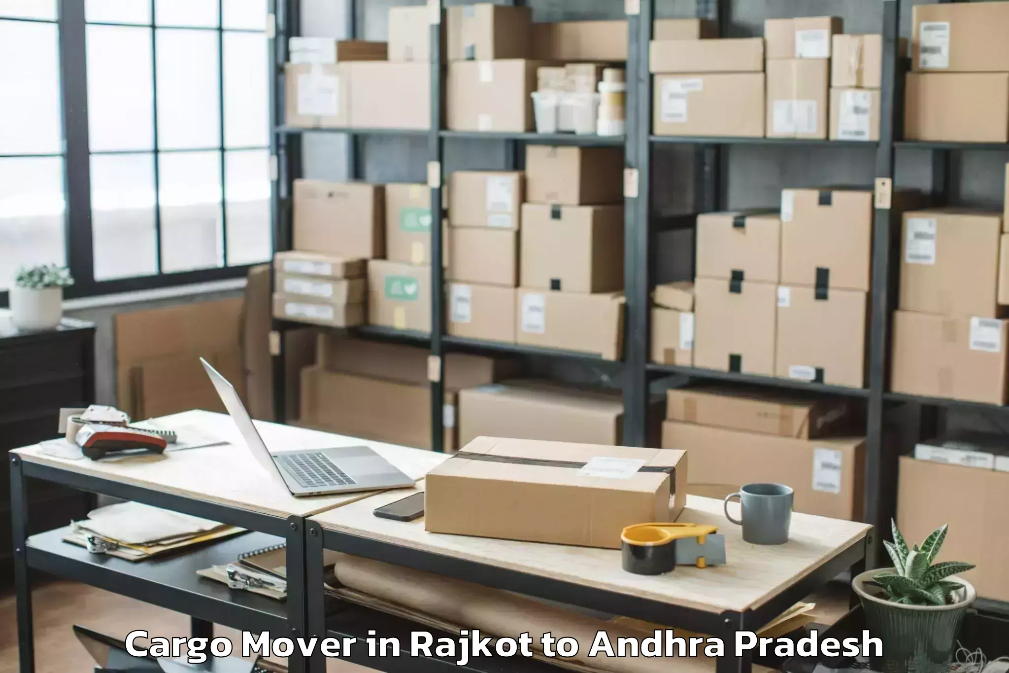 Trusted Rajkot to Pedda Kadubur Cargo Mover